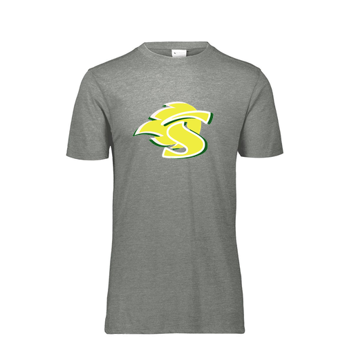 [FTSCUBGY-AS-LOGO1] Decker Men's Tri-Blend T-Shirt - Short Sleeve (Adult S, Gray, Logo 1)
