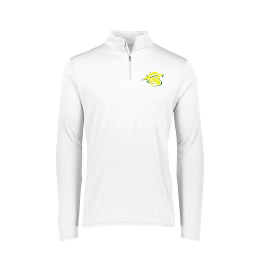 [FTLQFLWH-FAXS-LOGO1] Decker Women's Flex-Lite 1/4 Zip Shirt (Female Adult XS, White, Logo 1)