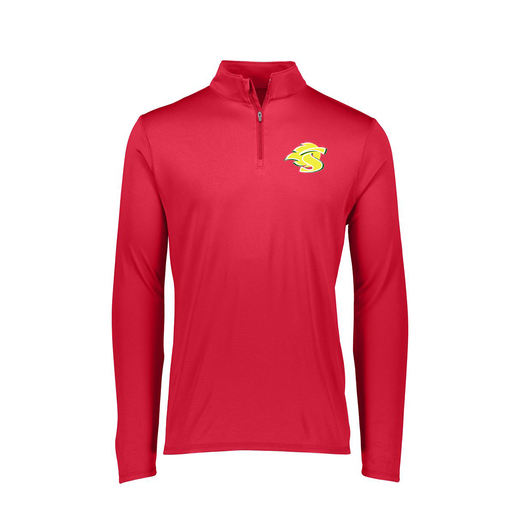 [FTLQFLRD-FAXS-LOGO1] Decker Women's Flex-Lite 1/4 Zip Shirt (Female Adult XS, Red, Logo 1)