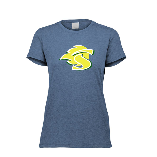 [FTSCUBNV-FAXS-LOGO1] Decker Women's Tri-Blend T-Shirt - Short Sleeve (Female Adult XS, Navy, Logo 1)