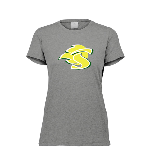 [FTSCUBGY-FAXS-LOGO1] Decker Women's Tri-Blend T-Shirt - Short Sleeve (Female Adult XS, Gray, Logo 1)