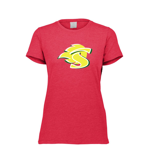 [FTSCUBRD-FAXS-LOGO1] Decker Women's Tri-Blend T-Shirt - Short Sleeve (Female Adult XS, Red, Logo 1)