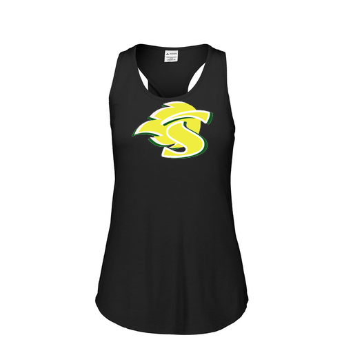 [3078.K94.S-LOGO1] Ladies Tri Blend Tank Top (Female Adult S, Black, Logo 1)