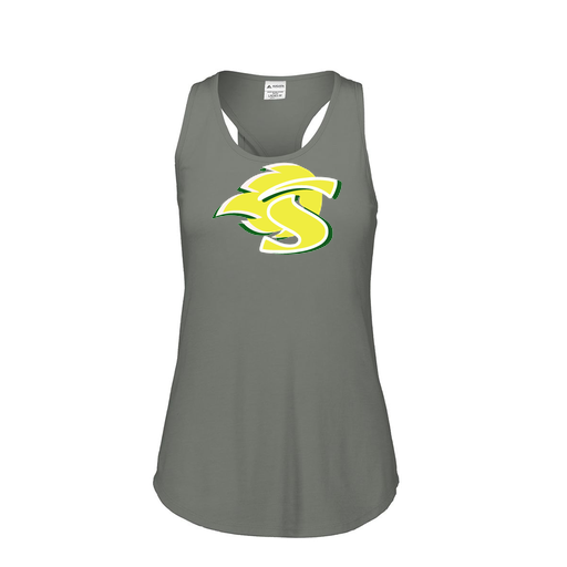 [FT0TUBGY-FAS-LOGO1] Ladies Tri Blend Tank Top (Female Adult S, Gray, Logo 1)