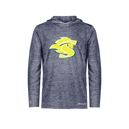 [FOLHCGNV-YS-LOGO1] Decker Youth Charge Hoodie (Youth S, Navy, Logo 1)