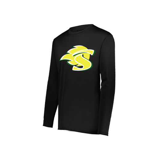 [222822.080.XS-LOGO1] Men's LS Smooth Sport Shirt (Adult XS, Black, Logo 1)