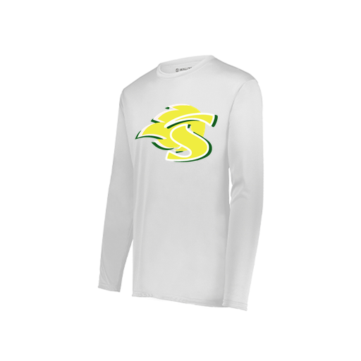 [222822.005.XS-LOGO1] Men's LS Smooth Sport Shirt (Adult XS, White, Logo 1)