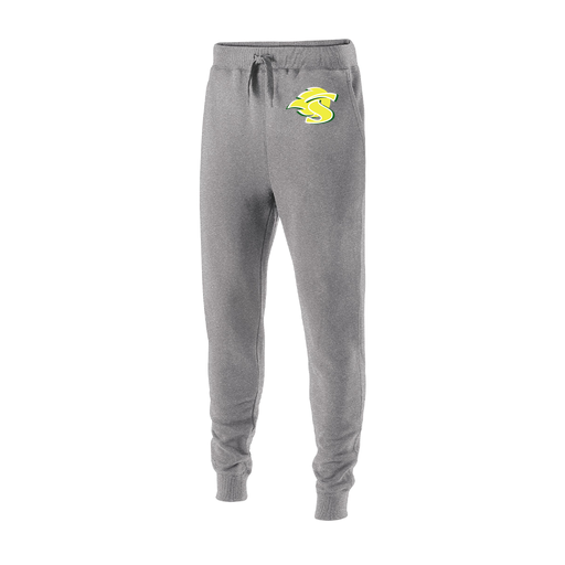 [229548.017.XS-LOGO1] Men's 60/40 Fleece Jogger (Adult XS, Silver, Logo 1)