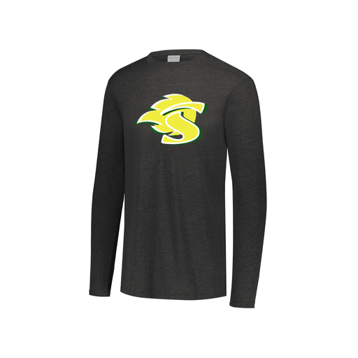 [FTLCUBBK-YS-LOGO1] Decker Youth Tri-Blend T-Shirt - Long Sleeve (Youth S, Black, Logo 1)