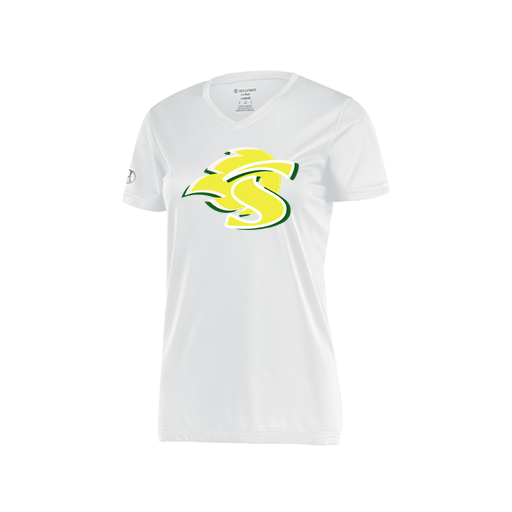 [222820.005.S-LOGO1] Ladies Movement Dri Fit Shirt (Female Adult S, White, Logo 1)