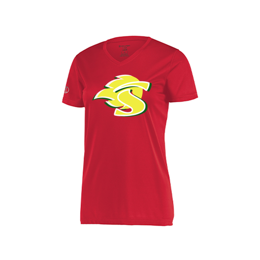 [222820.083.S-LOGO1] Ladies Movement Dri Fit Shirt (Female Adult S, Red, Logo 1)